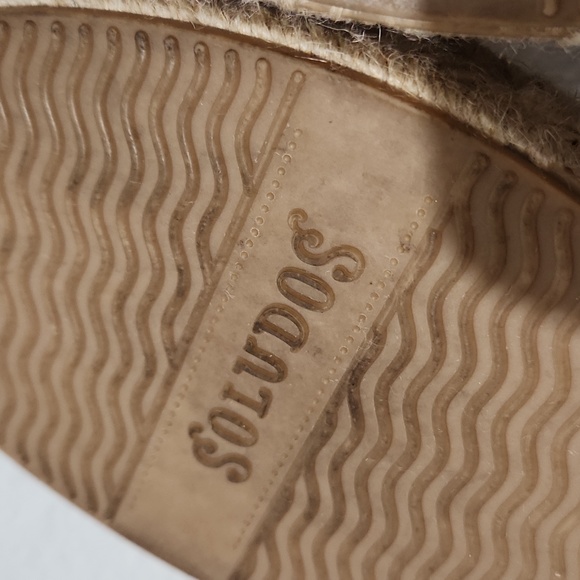 Soludos Espadrilles leather Flatform Two Tone sandals - Picture 9 of 12